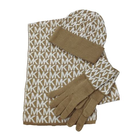 michael kors gift set scarf|michael kors hat and gloves.